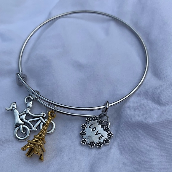 Brand New! Handmade! Adjustable Charm Bangle Bracelet! - Picture 2 of 7